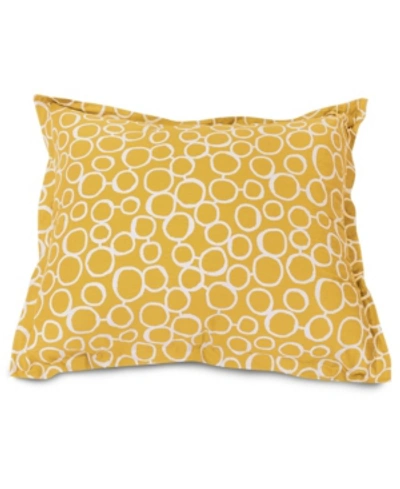 Majestic Home Goods Fusion Comfortable Soft Floor Pillow Extra Large 54" X 22" In Yellow