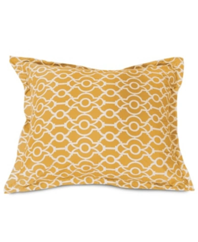 Majestic Home Goods Aruba Comfortable Soft Floor Pillow Extra Large 54" X 22" In Yellow