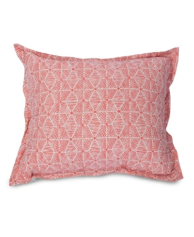 Majestic Home Goods Charlie Comfortable Soft Floor Pillow Extra Large 54" X 22" In Coral