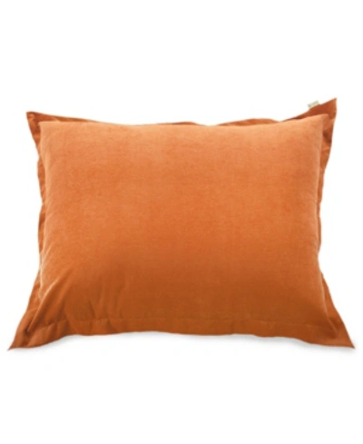 Majestic Home Goods Villa Comfortable Soft Floor Pillow Extra Large 54" X 22" In Orange
