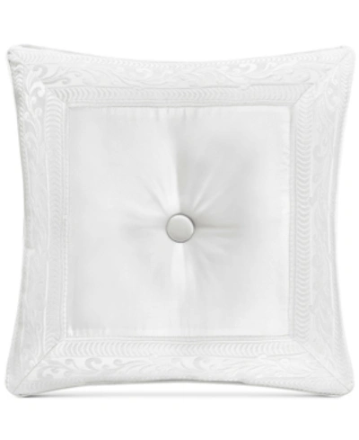 J Queen New York Bianco Tufted Decorative Pillow, 20" X 20" In White