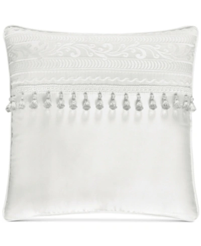 J Queen New York Bianco Decorative Pillow, 18" X 18" In White