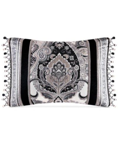J Queen New York Guiliana Decorative Pillow, 15" X 21" In Silver
