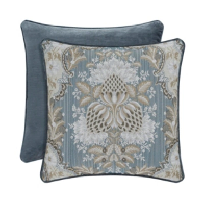 J Queen New York Crystal Palace Decorative Pillow, 18" X 18" In French Blue