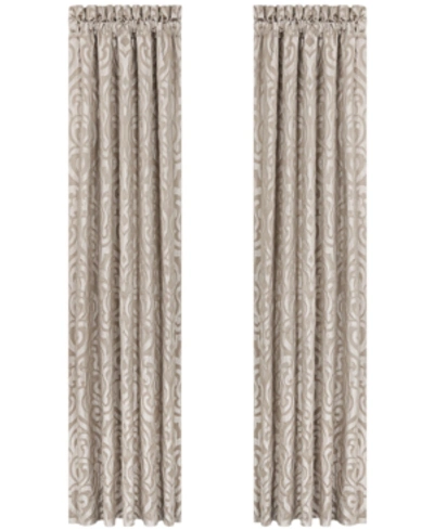 J Queen New York Astoria Window Panel Pair, 49" X 84" In Sand