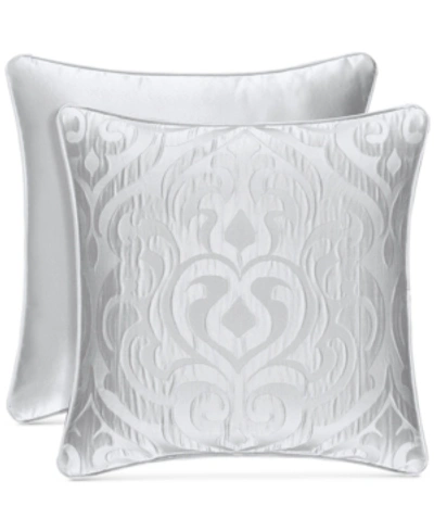 J Queen New York Astoria Decorative Pillow, 18" X 18" In White