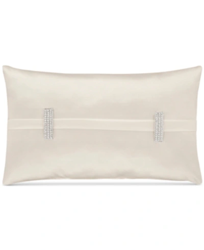 J Queen New York Satinique Decorative Pillow, 12" X 20" In Natural