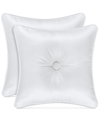 J Queen New York Astoria Decorative Pillow, 16" X 16" In White