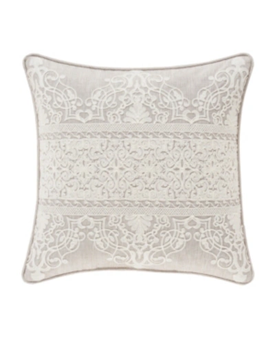 J Queen New York Lauralynn Decorative Pillow, 20" X 20" In Beige