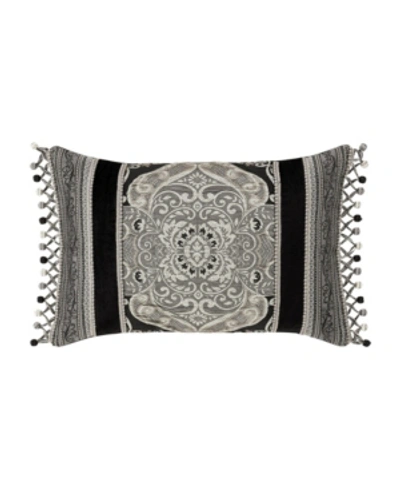 J Queen New York Vera Boudoir Decorative Pillow Bedding In Black