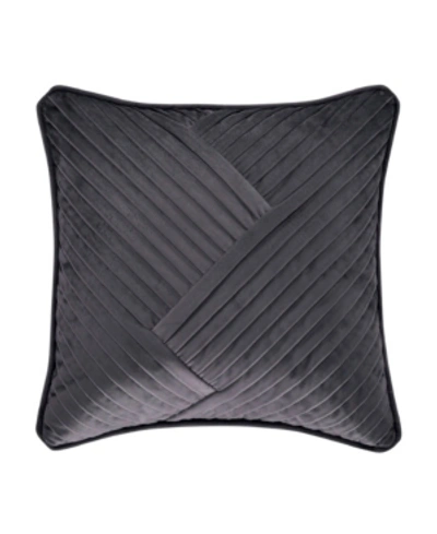 J Queen New York Tribeca Decorative Pillow, 18" X 18" In Charcoal