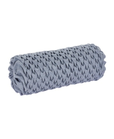 J Queen New York Aurora Neckroll Decorative Pillow, 17" X 7" In Blue