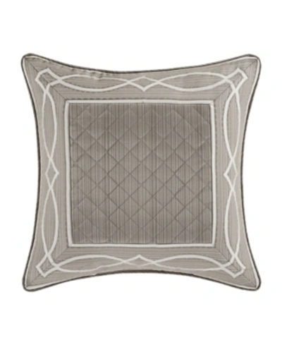 J Queen New York Deco Decorative Pillow, 20" X 20" In Silver-tone