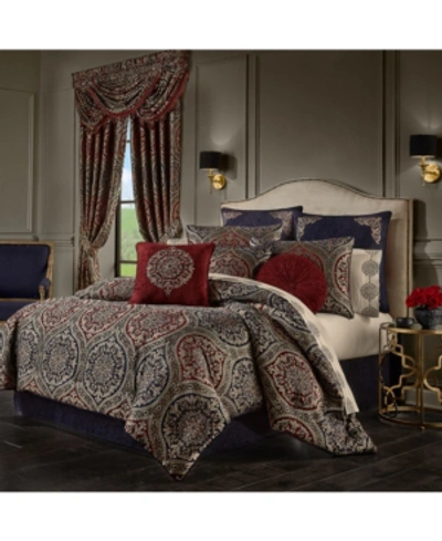 J Queen New York Taormina Queen Comforter Set Bedding In Red