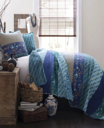 Lush Decor Royal Empire 3-piece Reversible King Quilt Set In Peacock