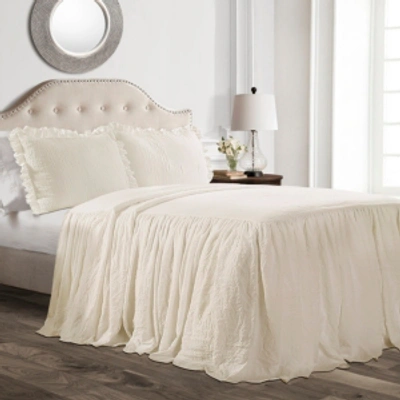 Lush Decor Ruffle Skirt 2-piece Twin Bedspread Set In Ivory