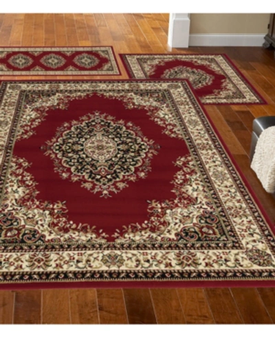 Km Home Stadio Kerman Red 3-pc. Rug Set