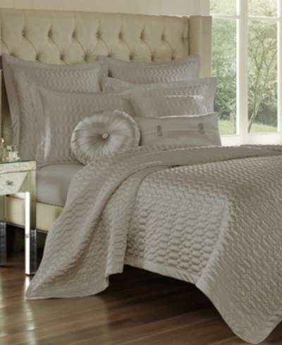 J Queen New York Satinique Quilted Quilt, Full/queen In Silver