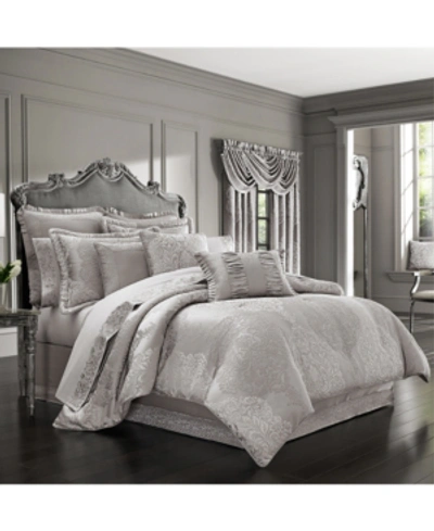 J Queen New York La Scala King 4-pc. Comforter Set Bedding In Silver