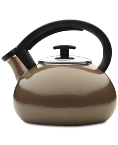 Anolon Allume 2-qt. Enamel On Steel Teakettle In Umber