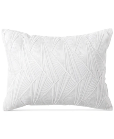 Dkny Refresh Embroidered Decorative Pillow, 12" X 16" In White