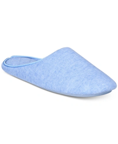 Charter Club Pointelle Closed-toe Slippers, Created For Macy's In Yacht Blue Htr