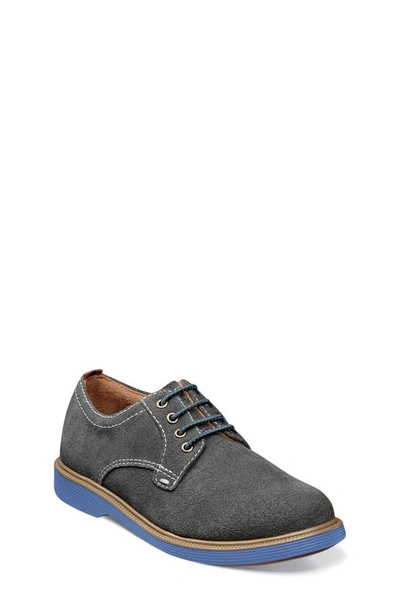 Florsheim Kids' Big Boy Supacush Plain Toe Oxford Shoes In Gray Suede