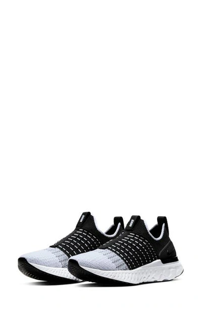 Nike Women's React Phantom Run Flyknit 2 Running Sneakers From Finish Line In Black