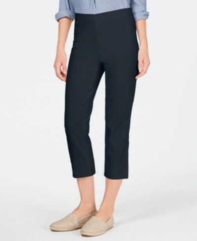 Charter Club Women's Chelsea Pull-on Tummy-control Capris, Created For Macy's In Intrepid Blue