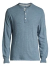 Rag & Bone Men's Basic Henley In Smoke Blue