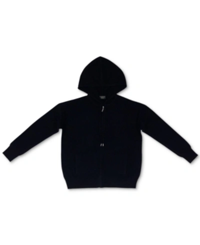 Charter Club Women's Petite 100% Cashmere Zip Hoodie, Created For Macy's In Classic Black