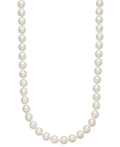 Charter Club Imitation Pearl 20 Inch Strand Necklace (8mm) In White Pearl