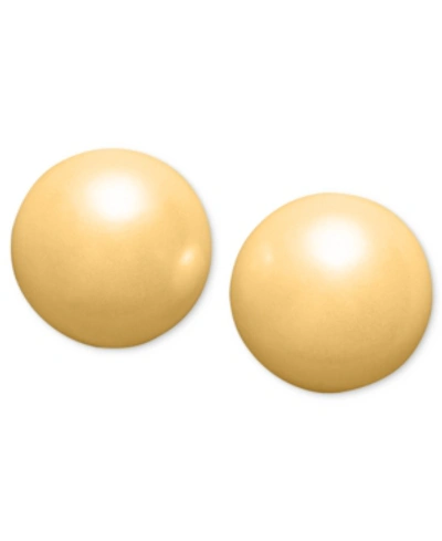 Charter Club Silver-tone Imitation Pearl (8mm) Stud Earrings, Created For Macy's In Gold