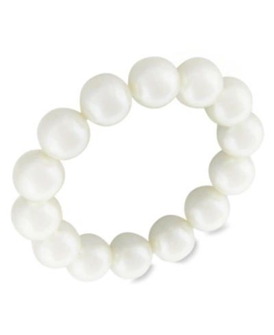 Charter Club Imitation Pearl Bracelet (14 Mm) In White