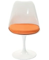 Modway Lippa Dining Fabric Side Chair In Orange
