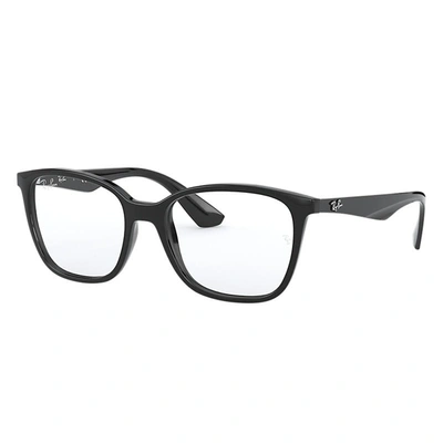 Ray Ban Rb7066 Eyeglasses Black Frame Clear Lenses Polarized 54-17