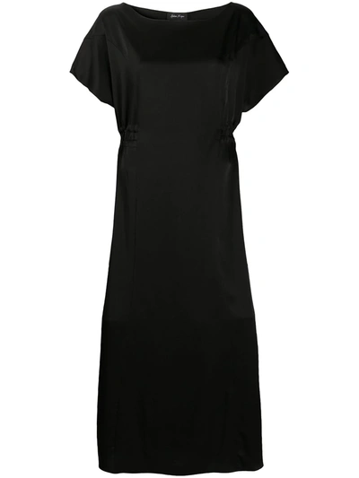 Andrea Ya'aqov Drawstring-waist Midi Dress In Black