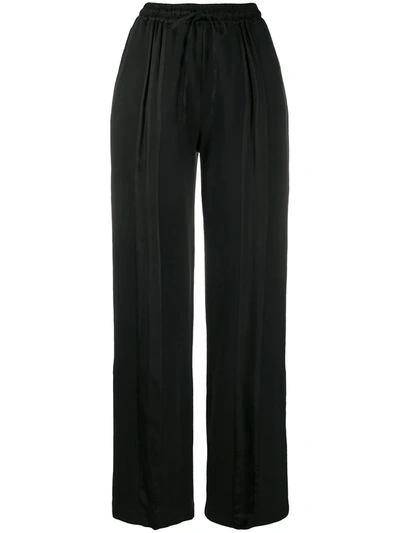 Andrea Ya'aqov Drawstring-waist Flared Trousers In Black