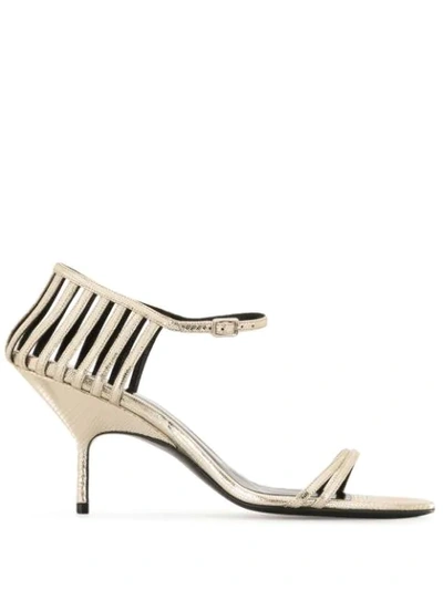 Pierre Hardy Mini Cage Sandals In Gold