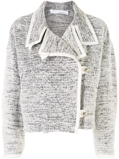 Iro Double-breasted Woven Jacket In White