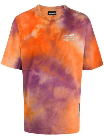 Mauna Kea Tie-dye Logo Print T-shirt In Orange