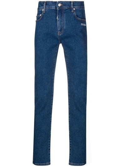 Off-white Slim-fit Straight-leg Jeans In Blue