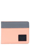 Herschel Supply Co Roy Rfid Wallet In Neon Orange Reflective/silver