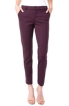 Liverpool Kelsey Knit Trousers In Aubergine