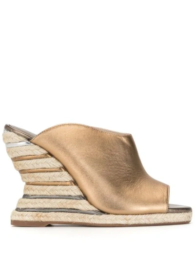 Sophia Webster Carlita Metallic Mule In Gold