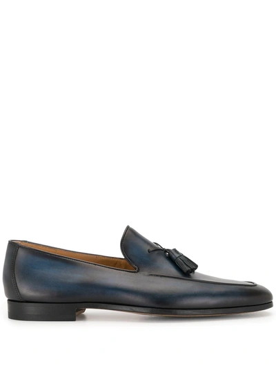 Magnanni Tasselled Leather Loafers In Blue