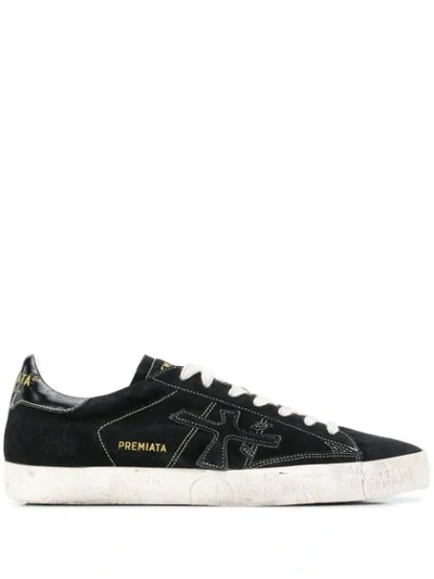 Premiata Steven Sneakers In Black Suede