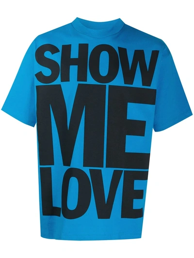 Honey Fucking Dijon Show Me Love Oversized T-shirt In Blue