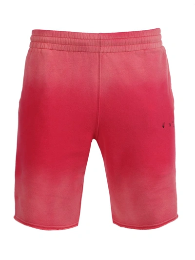 Off-white Gradient Sweat Shorts In Red
