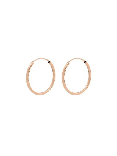 Jacquie Aiche 14kt Rose Gold Hoop Earrings In Pink